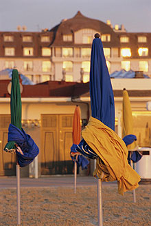 The beach and Hotel Royal