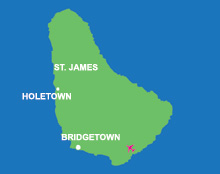 Карта Барбадоса