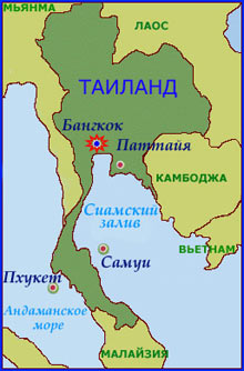 Карта Тайланда